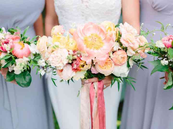 coral wedding bouquets for sale