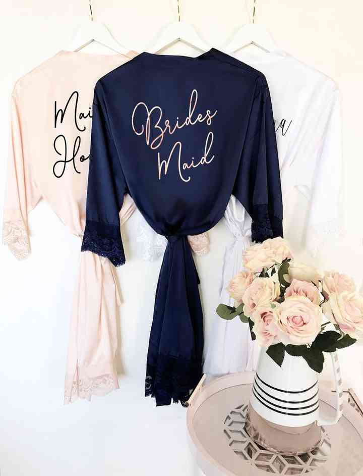 wedding robes for bride and bridesmaids