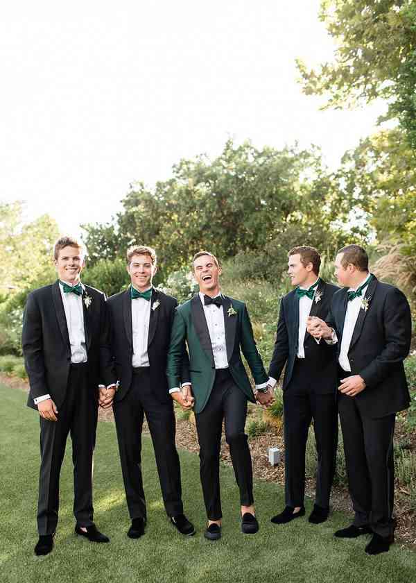 all black groomsmen outfits