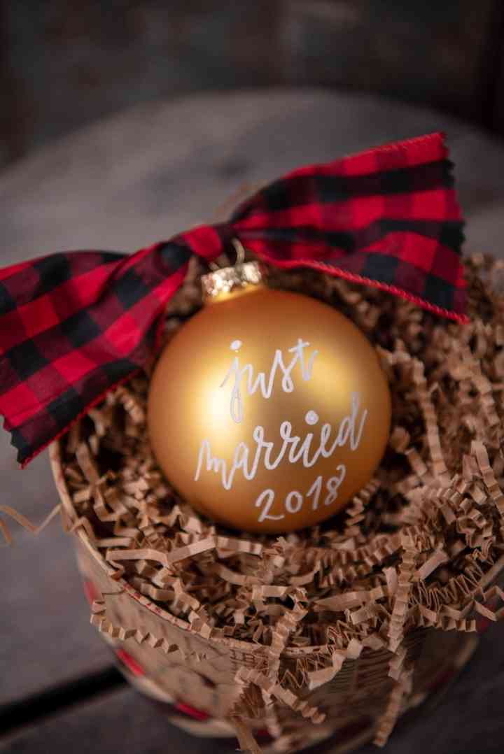 first year wedding christmas ornaments