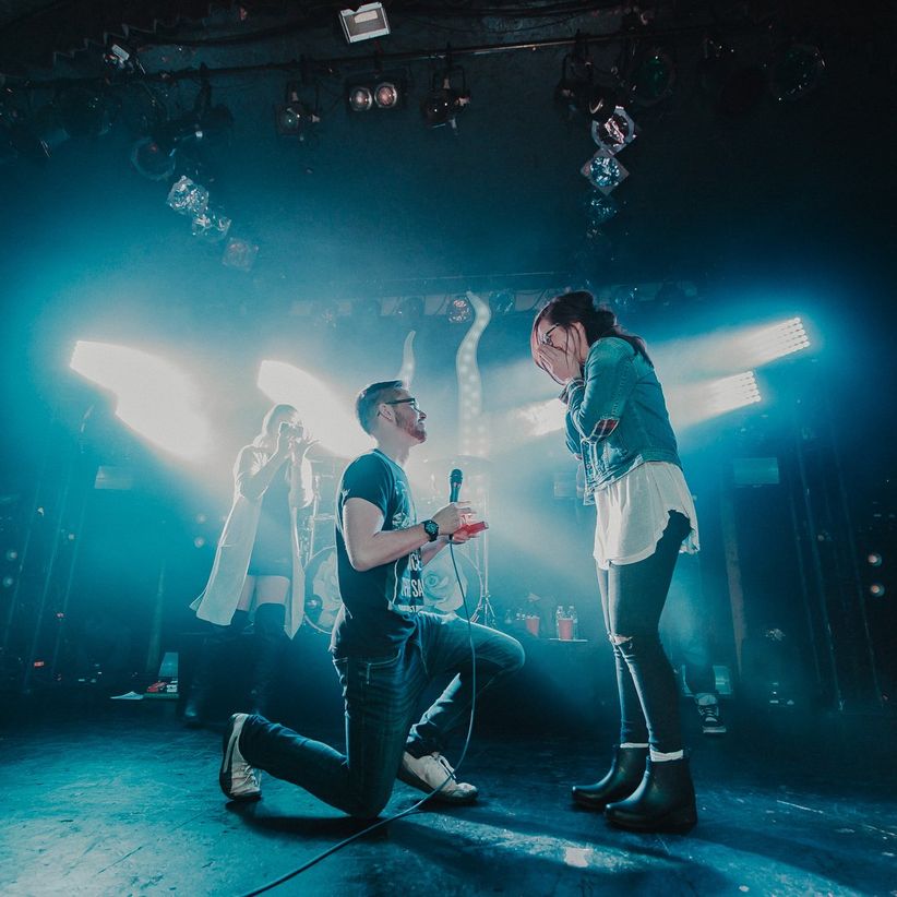 proposal on concert stage