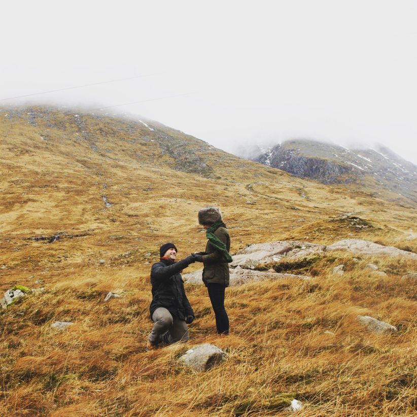 proposal during hike 