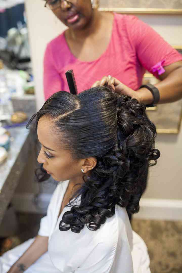 black wedding hairstyles