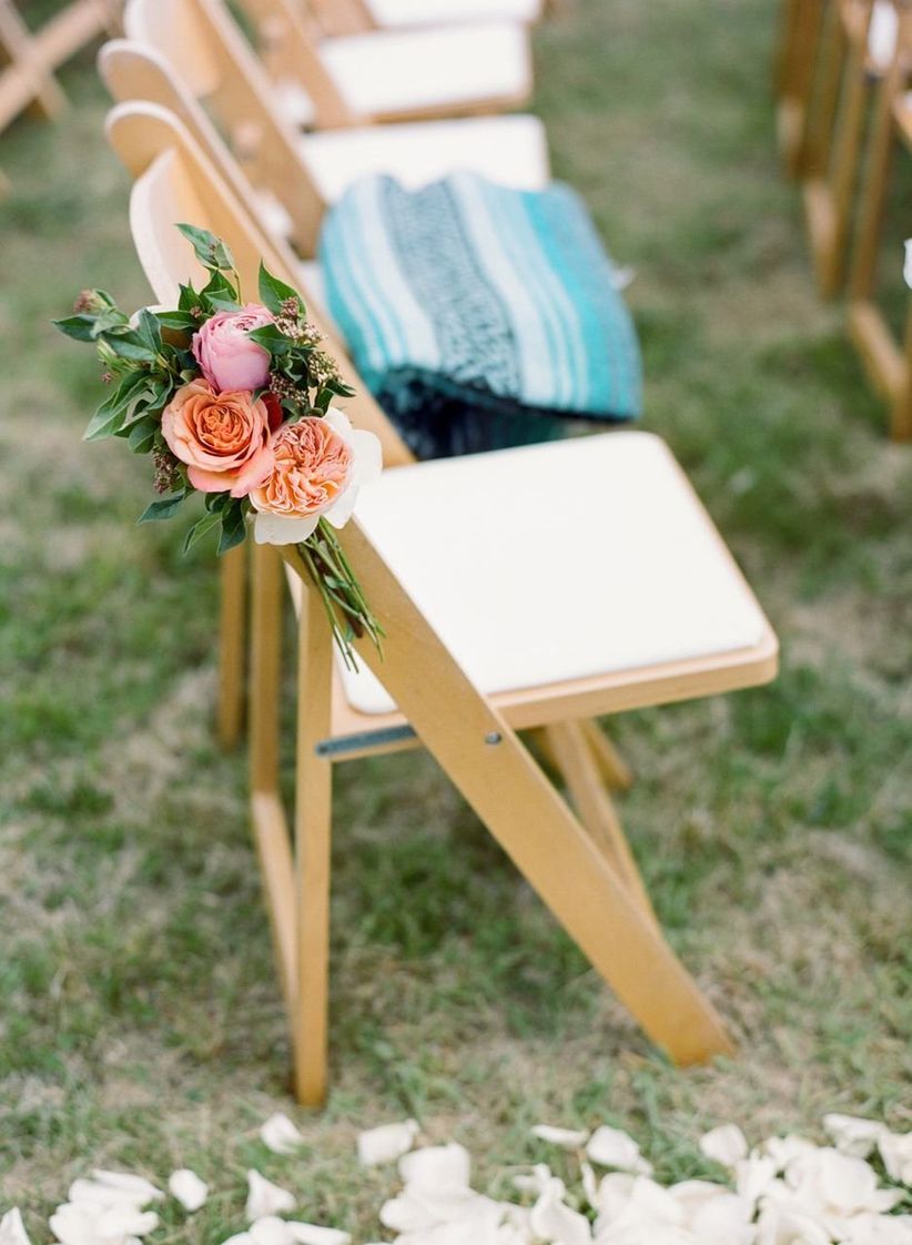 folding lawn chair at ceremony