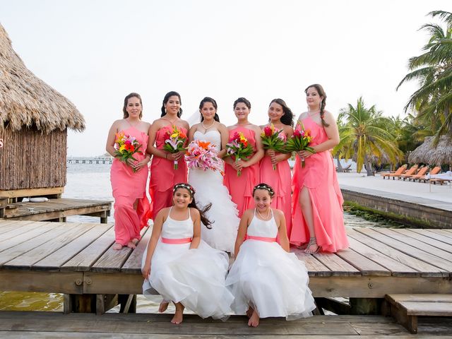Michelle and Osiel&apos;s Wedding in Belize District, Belize 70