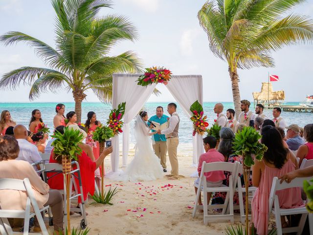 Michelle and Osiel&apos;s Wedding in Belize District, Belize 90