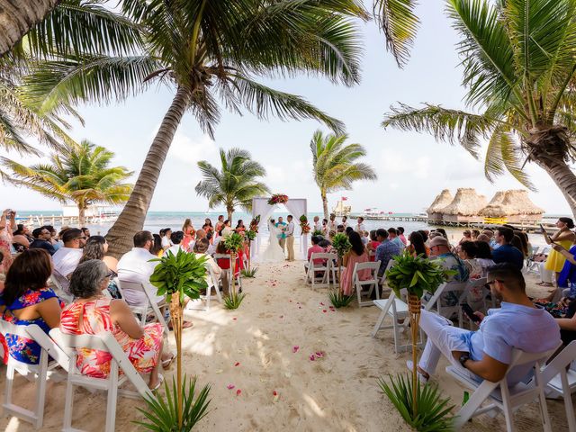 Michelle and Osiel&apos;s Wedding in Belize District, Belize 92