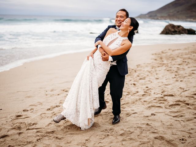 Paul and Sing&apos;s Wedding in Big Sur, California 9