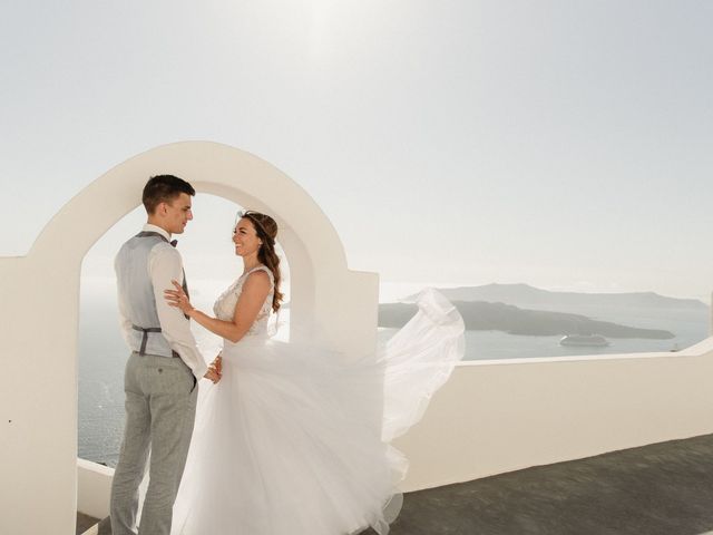 Peter and Agota&apos;s Wedding in Santorini, Greece 7