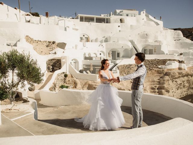 Peter and Agota&apos;s Wedding in Santorini, Greece 12