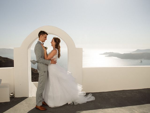 Peter and Agota&apos;s Wedding in Santorini, Greece 18