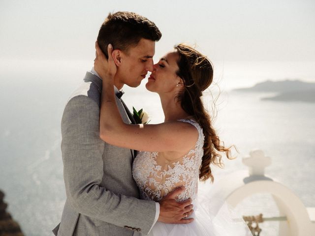 Peter and Agota&apos;s Wedding in Santorini, Greece 26