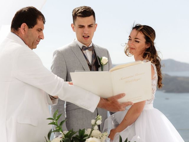 Peter and Agota&apos;s Wedding in Santorini, Greece 50