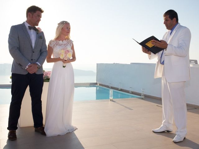 Garry and Karolina&apos;s Wedding in Santorini, Greece 30