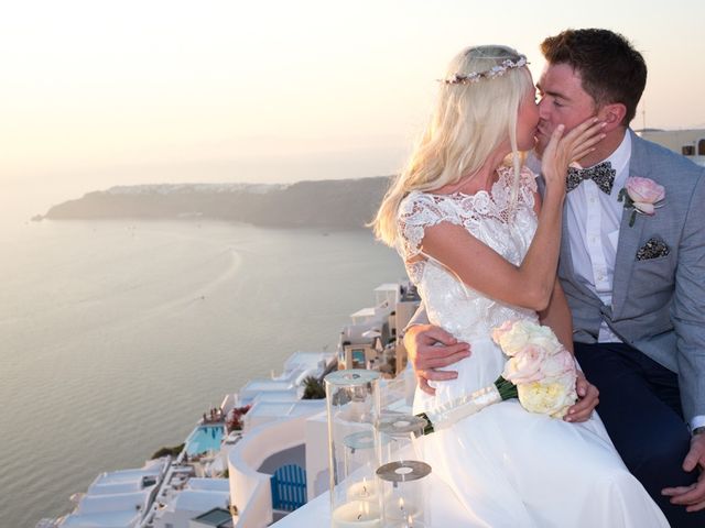 Garry and Karolina&apos;s Wedding in Santorini, Greece 35