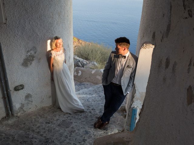 Garry and Karolina&apos;s Wedding in Santorini, Greece 60