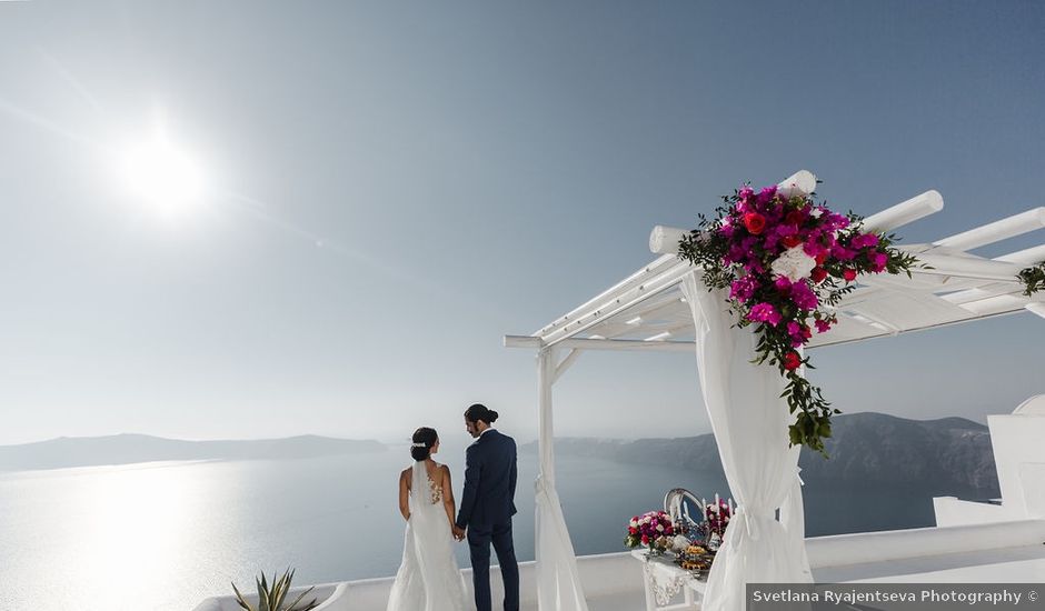 Shadi and Siamak's Wedding in Santorini, Greece