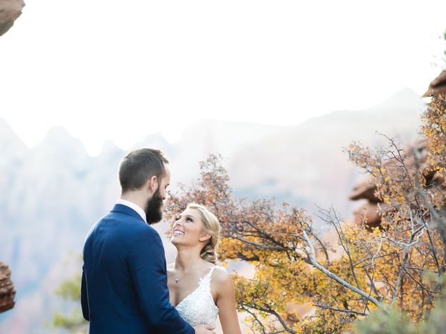 Austin and Brittany&apos;s Wedding in Springdale, Utah 17