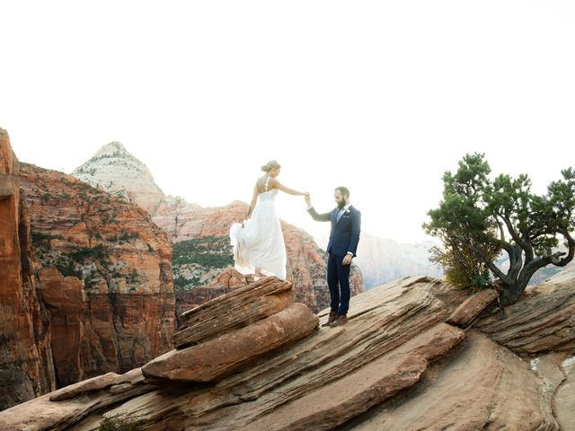 Austin and Brittany&apos;s Wedding in Springdale, Utah 23