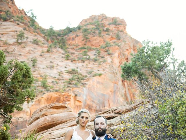 Austin and Brittany&apos;s Wedding in Springdale, Utah 29
