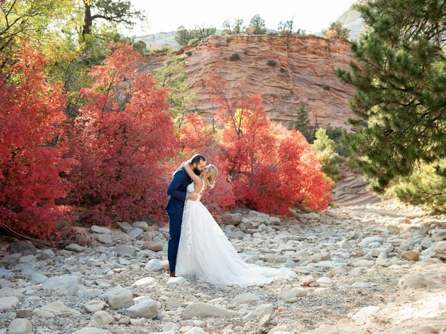 Austin and Brittany&apos;s Wedding in Springdale, Utah 88