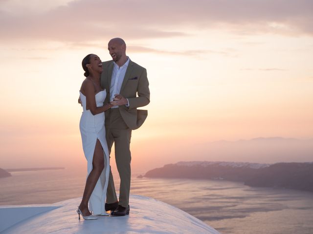 David and Sheri&apos;s Wedding in Santorini, Greece 26