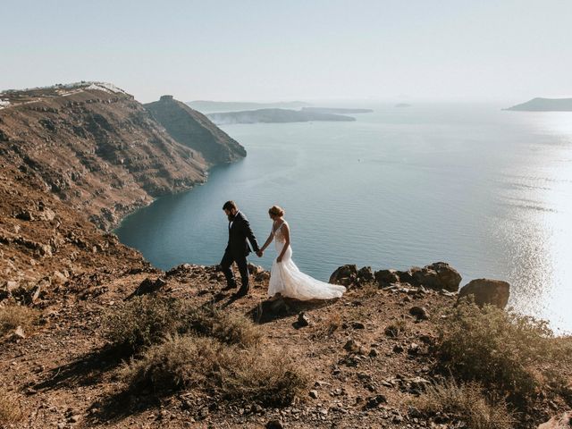 Azelin and Paul&apos;s Wedding in Santorini, Greece 23