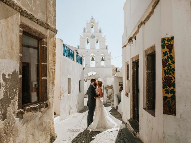 Azelin and Paul&apos;s Wedding in Santorini, Greece 29