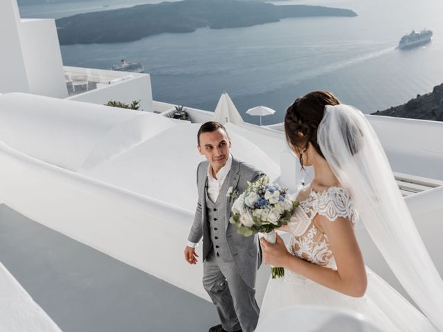 Liliya and Marat&apos;s Wedding in Santorini, Greece 34