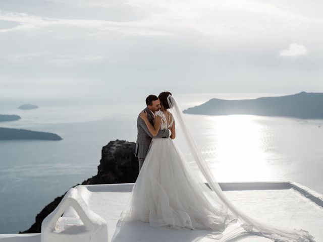 Liliya and Marat&apos;s Wedding in Santorini, Greece 38