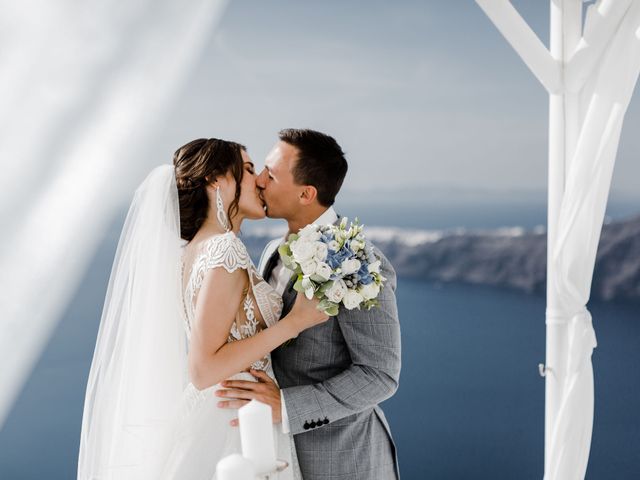 Liliya and Marat&apos;s Wedding in Santorini, Greece 132