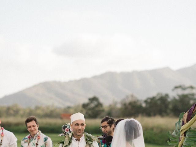 Amit and Nancy&apos;s Wedding in Waialua, Hawaii 41