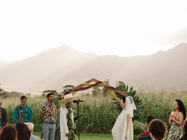 Amit and Nancy&apos;s Wedding in Waialua, Hawaii 42