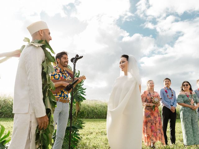 Amit and Nancy&apos;s Wedding in Waialua, Hawaii 48
