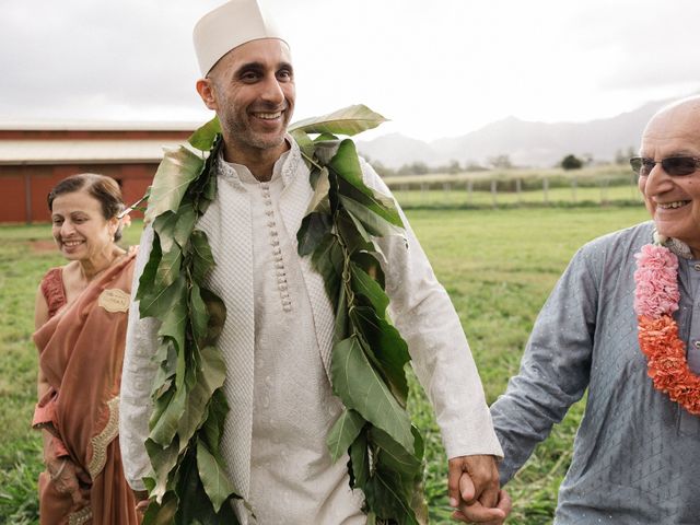 Amit and Nancy&apos;s Wedding in Waialua, Hawaii 77