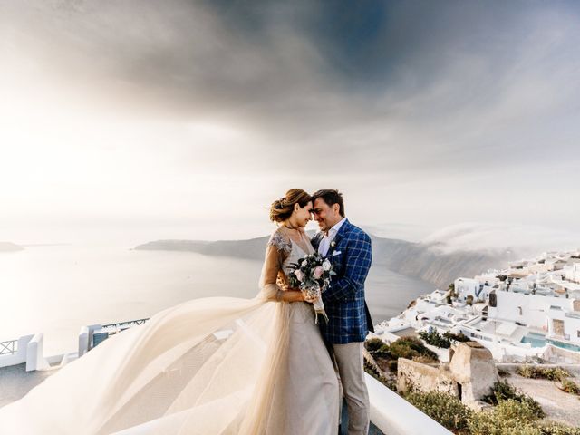 Tatyana and Mihail&apos;s Wedding in Santorini, Greece 66