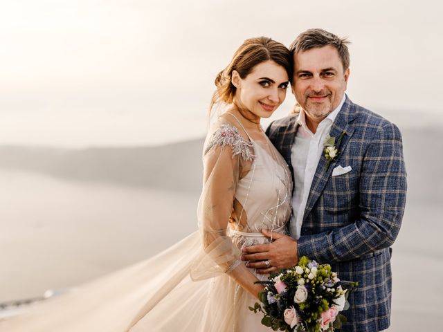 Tatyana and Mihail&apos;s Wedding in Santorini, Greece 149