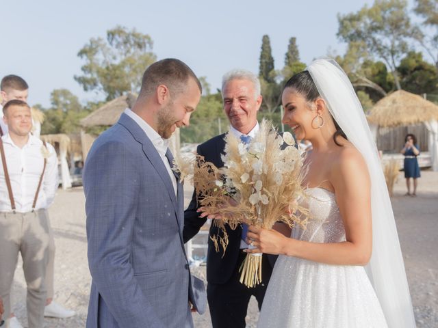Melina Syri and Lukas Lekavicius&apos;s Wedding in Santorini, Greece 39