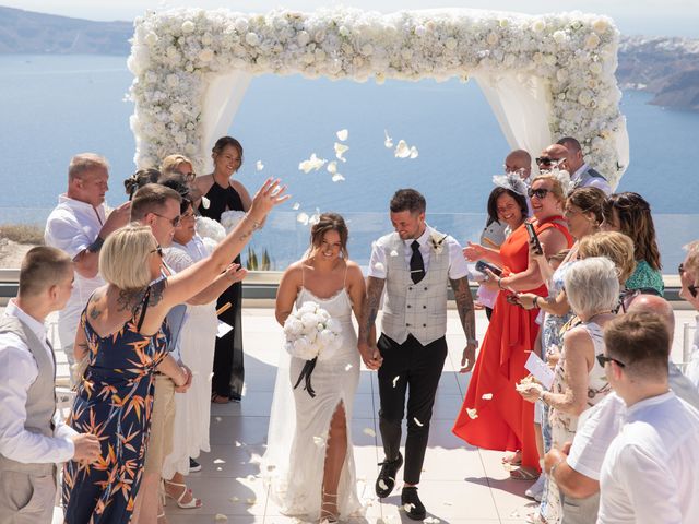 Chris and Natalie&apos;s Wedding in Santorini, Greece 9