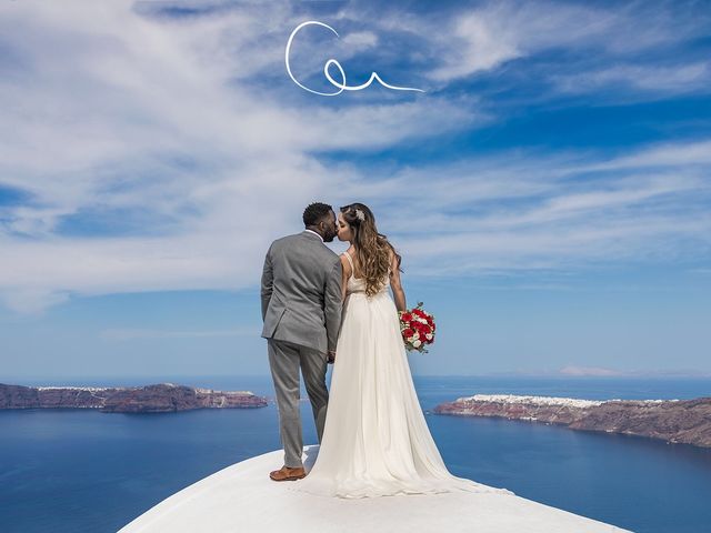 Terry  and Bianca &apos;s Wedding in Santorini, Greece 9