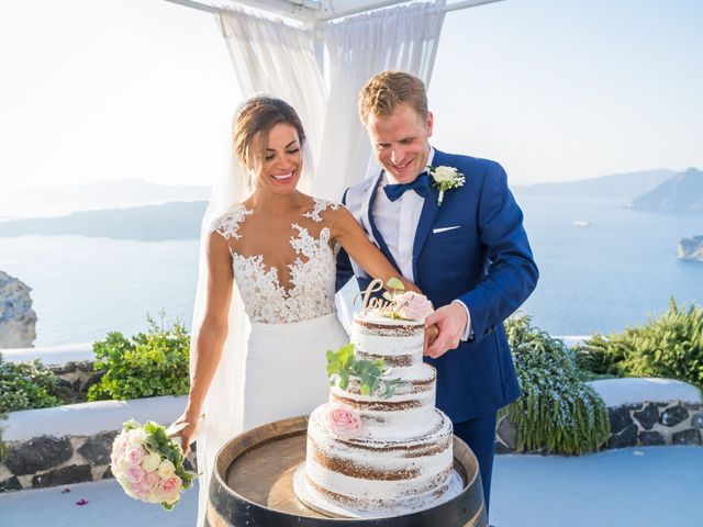 Elly and Nick&apos;s Wedding in Santorini, Greece 12