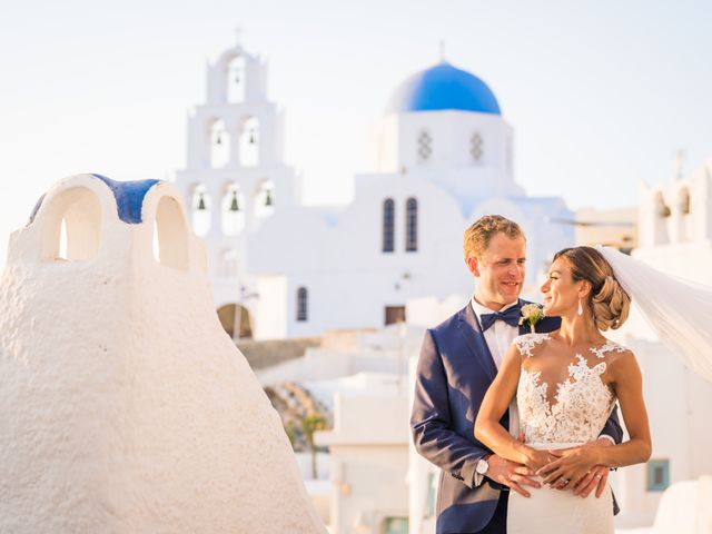 Elly and Nick&apos;s Wedding in Santorini, Greece 13