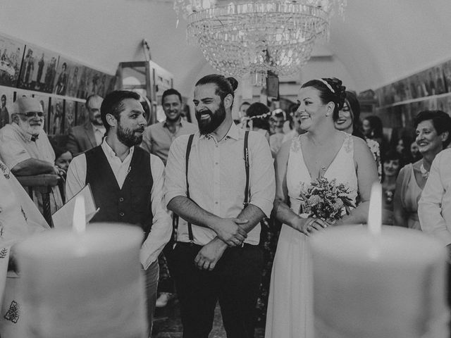 Bill and Natasha&apos;s Wedding in Santorini, Greece 108