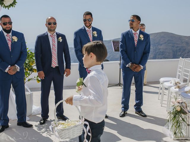 Russell and Katarina&apos;s Wedding in Santorini, Greece 62
