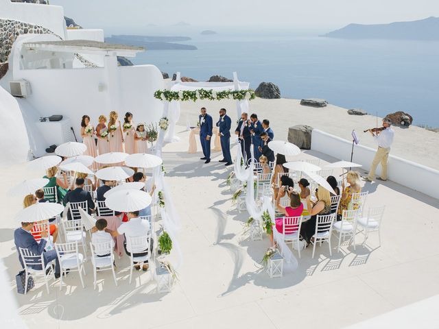 Russell and Katarina&apos;s Wedding in Santorini, Greece 64