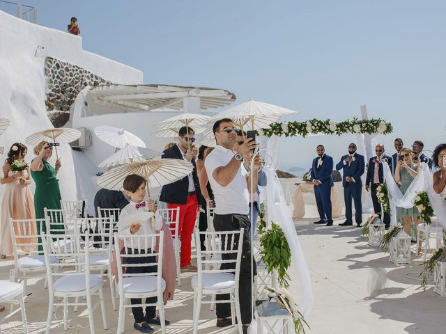 Russell and Katarina&apos;s Wedding in Santorini, Greece 66