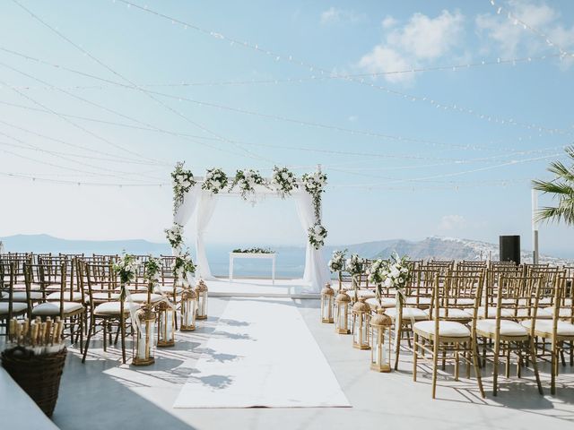 Ross and Neenah&apos;s Wedding in Santorini, Greece 25