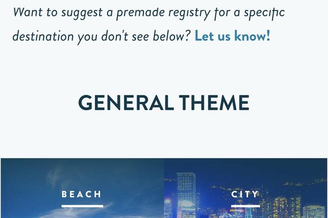 Traveler's Joy Honeymoon Registry 2
