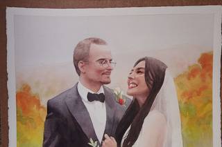 Live Watercolor Event Painting - 10