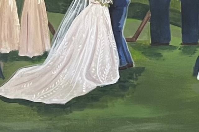 Blushing Brushes Live Wedding Painting 3
